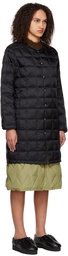 TAION Black Crewneck Down Jacket