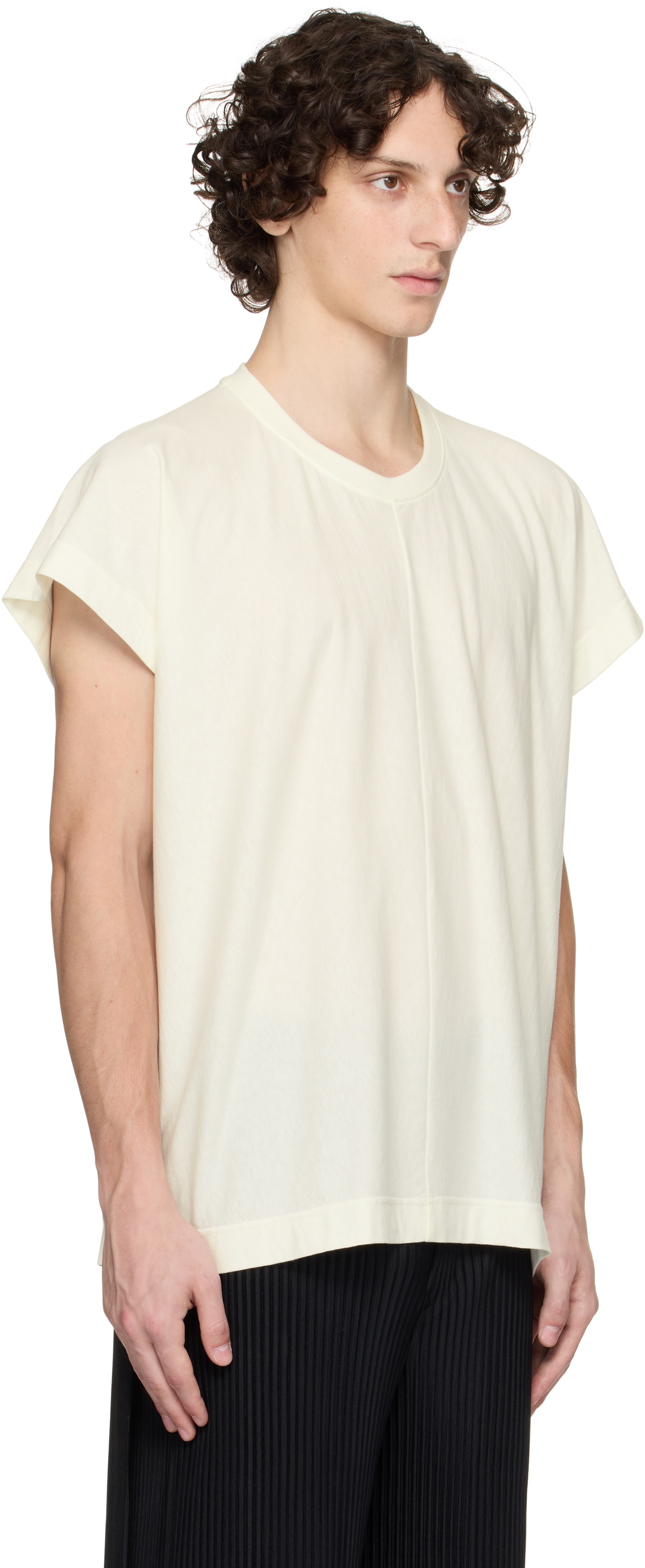 HOMME PLISSÉ ISSEY MIYAKE Off-White Release-T 2 T-shirt Homme