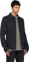 Rier Black Faded Denim Jacket