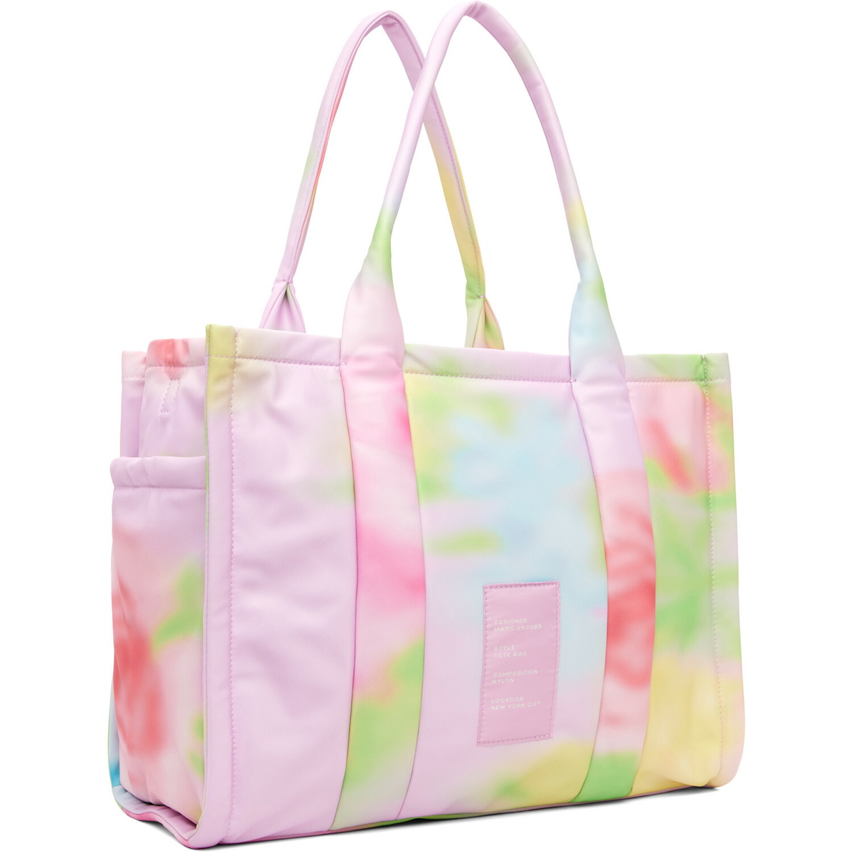 Marc Jacobs Pink 'The Blurred Floral Large Puffy Nylon' Tote