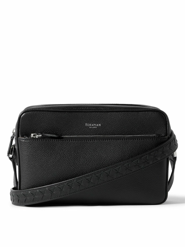 Photo: Serapian - Mosaico Textured and Cachemire Full-Grain Leather Messenger Bag