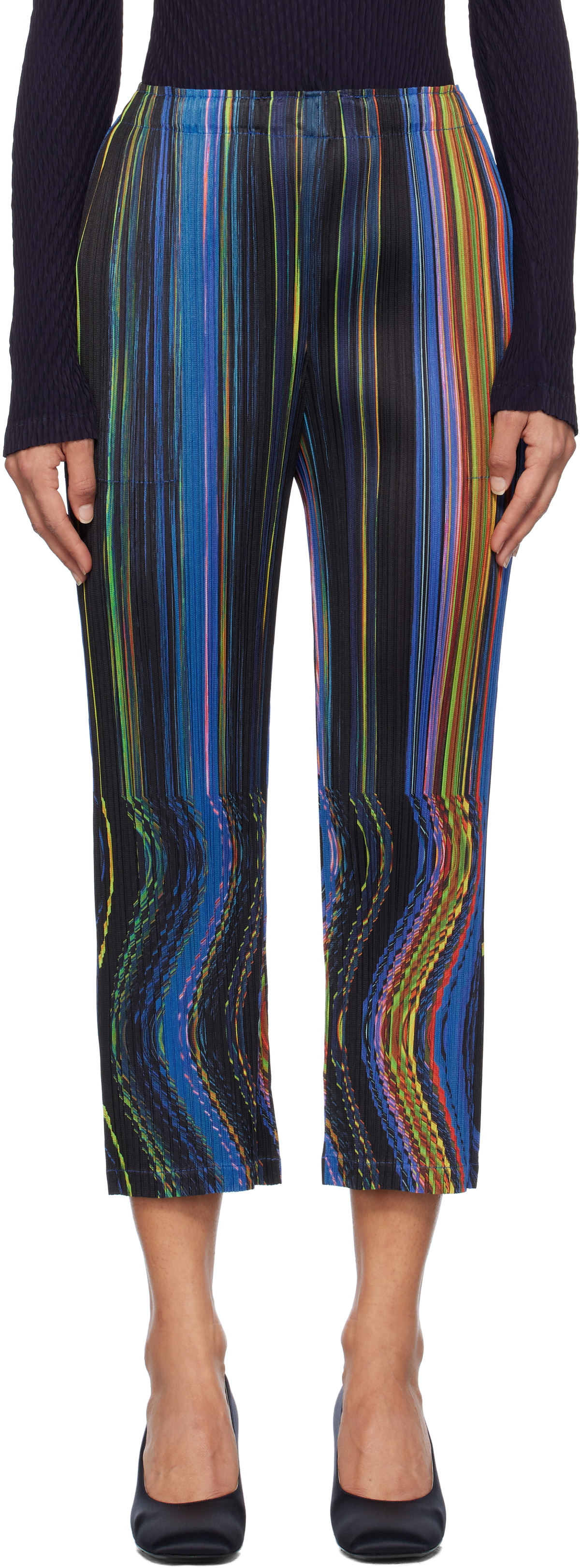 PLEATS PLEASE ISSEY MIYAKE Multicolor Warp Trousers Pleats Please 