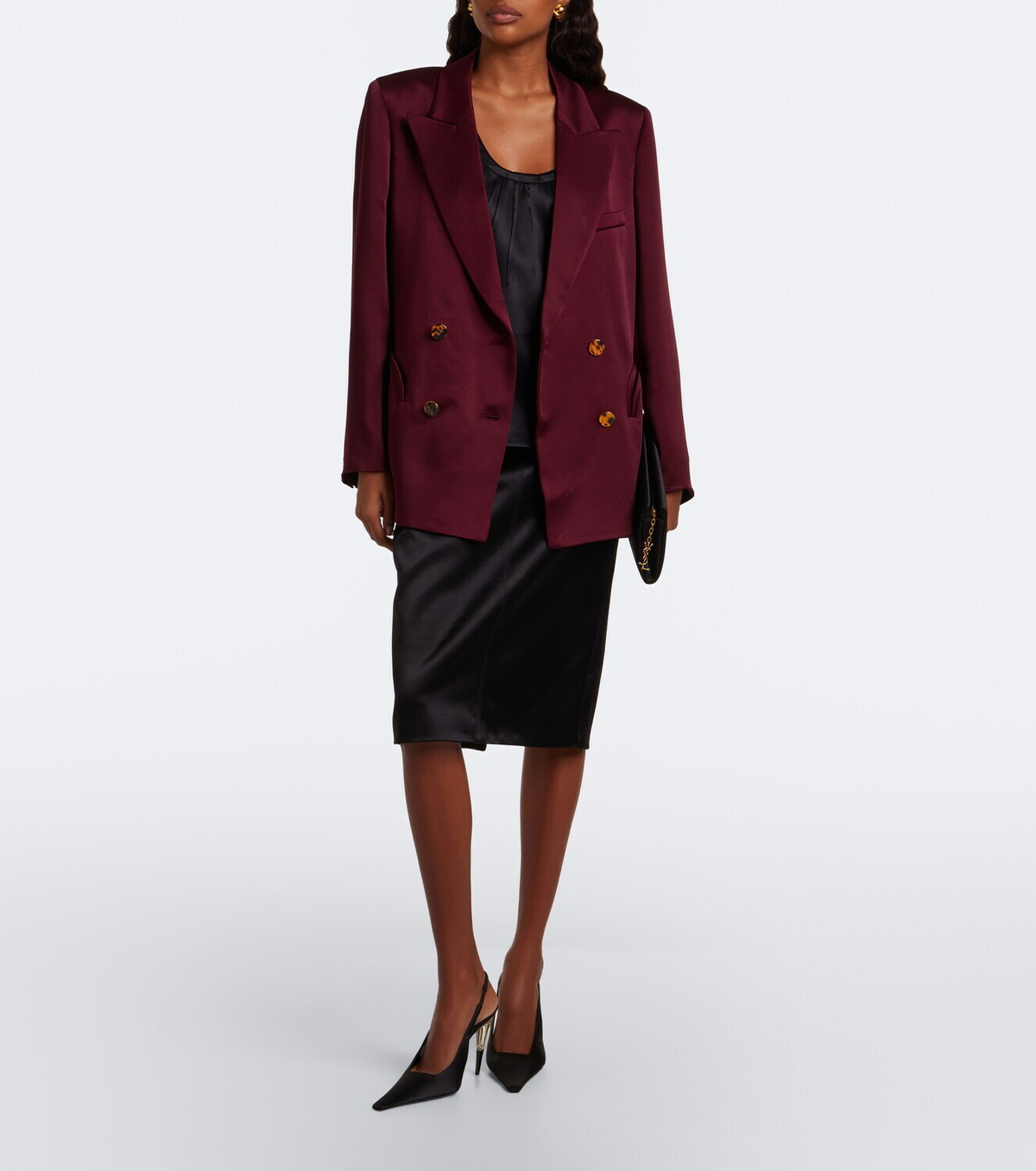 Blazé Milano Everynight double-breasted satin blazer