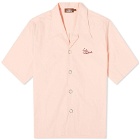 Late Checkout Embroidered Vacation Shirt in Pink