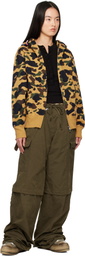 BAPE Khaki & Tan ABC Camo Shark Full Zip Hoodie