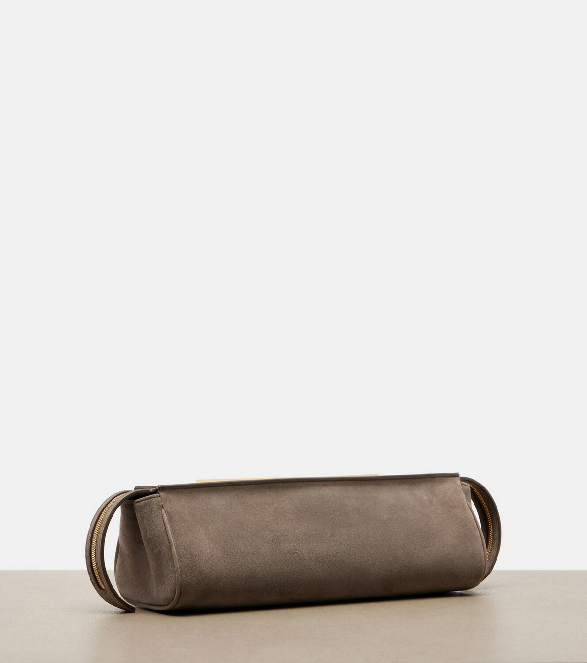 Khaite Donna suede clutch