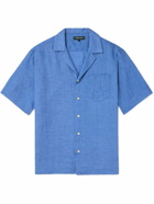Frescobol Carioca - Angelo Camp-Collar Linen Shirt - Blue