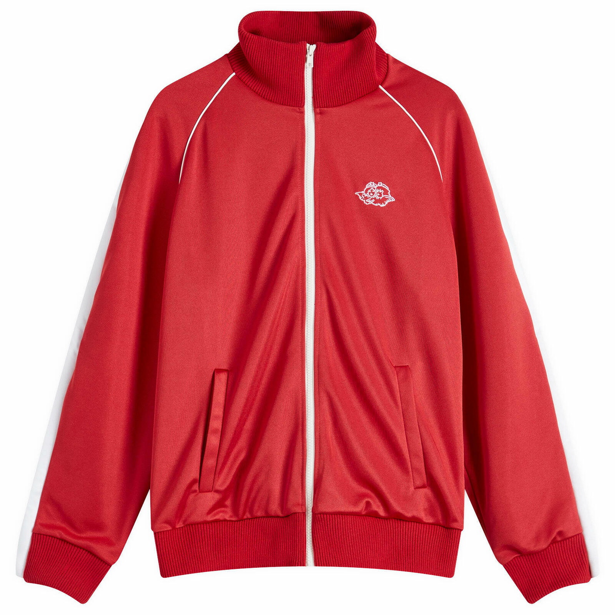 Fiorucci Women's Puffy Piping Angel Track Sweatshirt in Red