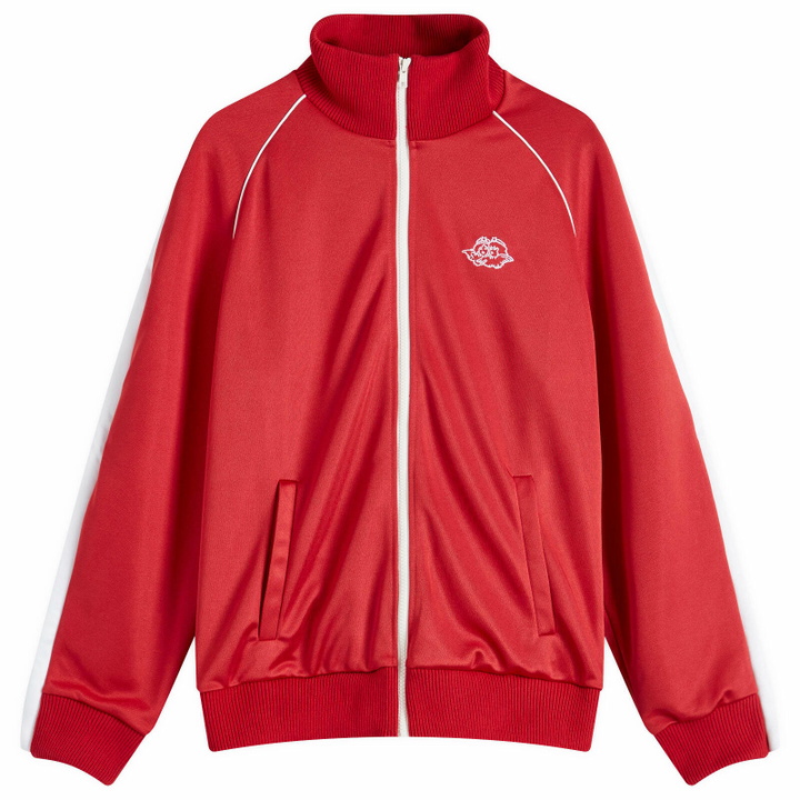 Photo: Fiorucci Women's Puffy Piping Angel Track Sweatshirt in Red