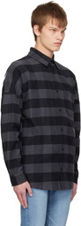 Palm Angels Gray Check Shirt