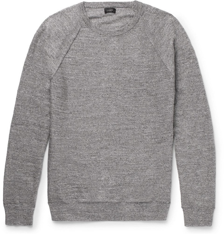 Photo: J.Crew - Mélange Cotton-Jersey Sweater - Men - Gray