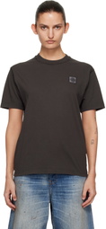 Stone Island Gray 2100026 Organic Cotton Jersey 'Fissato' Effect T-shirt