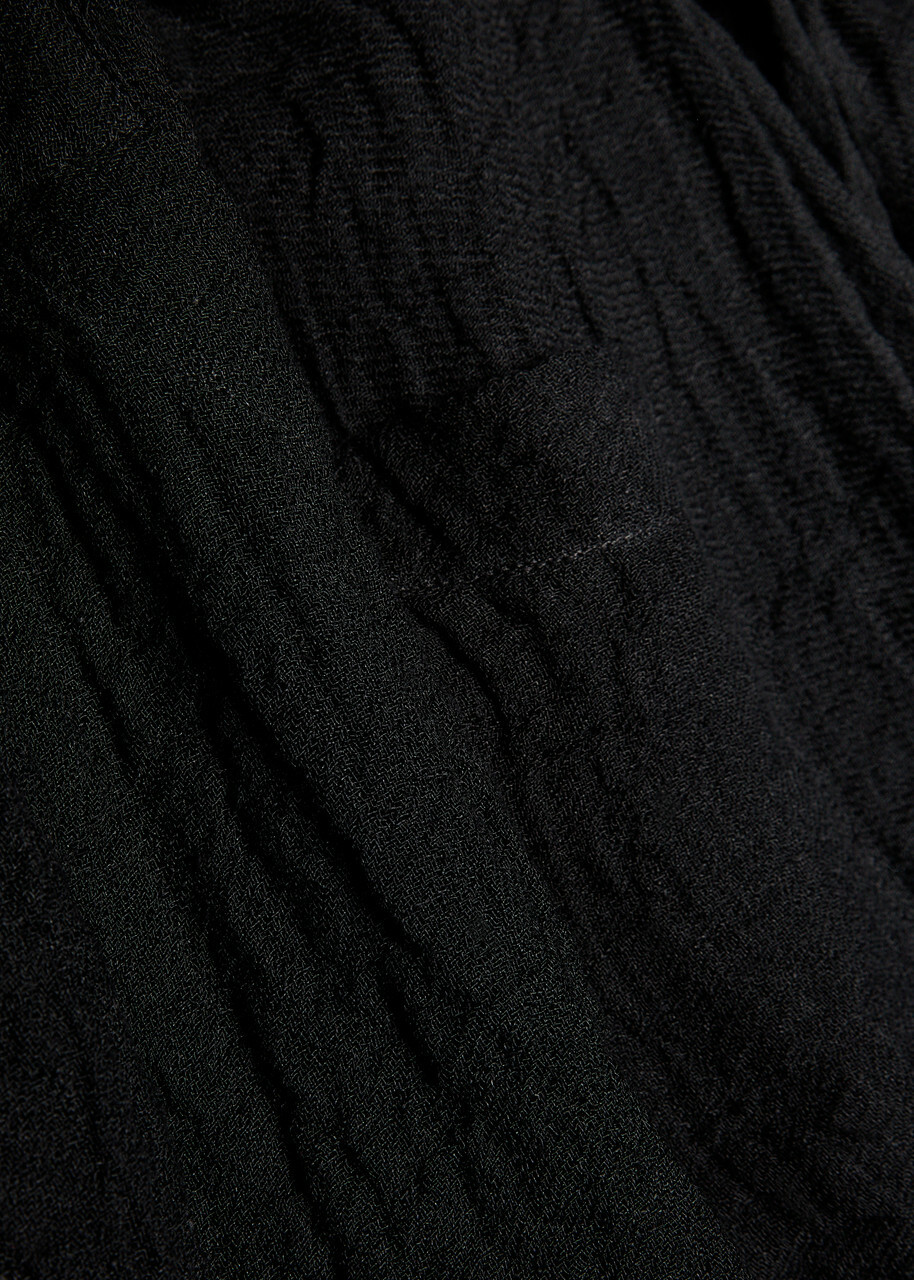Lisa Marie Fernandez Hooded Linen-blend Beach Poncho Black