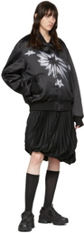 We11done Black Wool & Polyester Mini Skirt