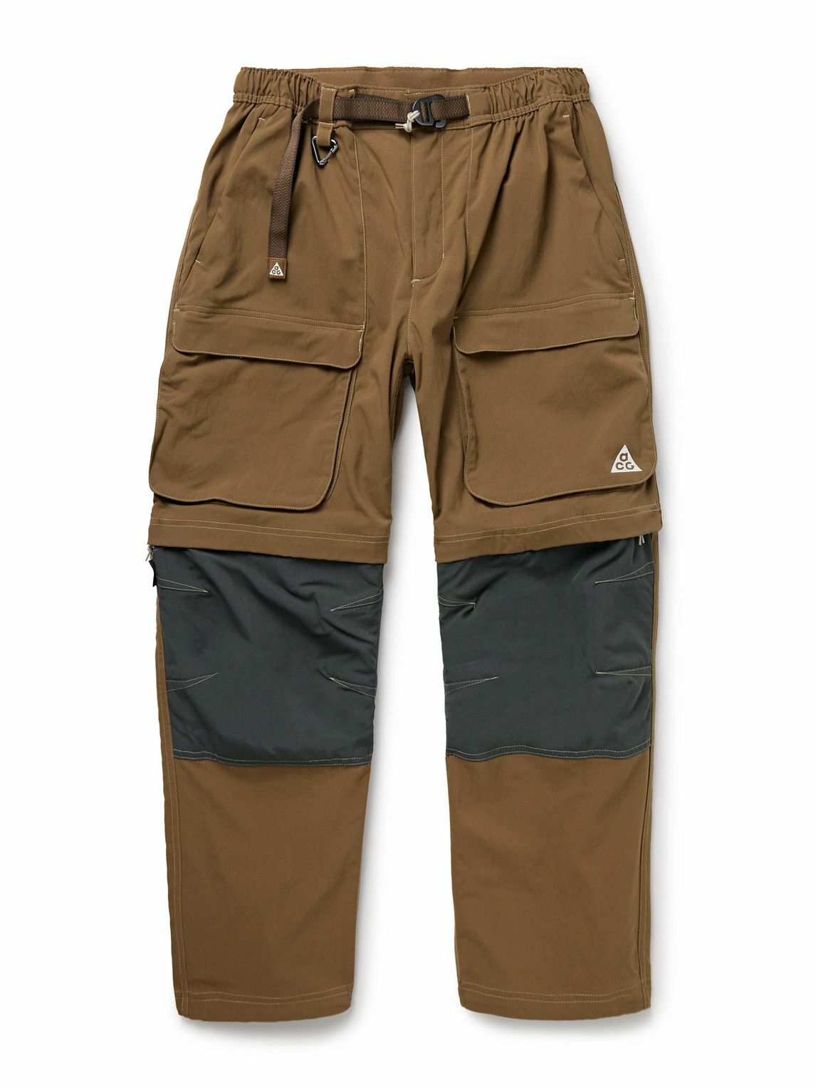 Nike - ACG Smith Summit Straight-Leg Convertible Shell Cargo Trousers - Brown