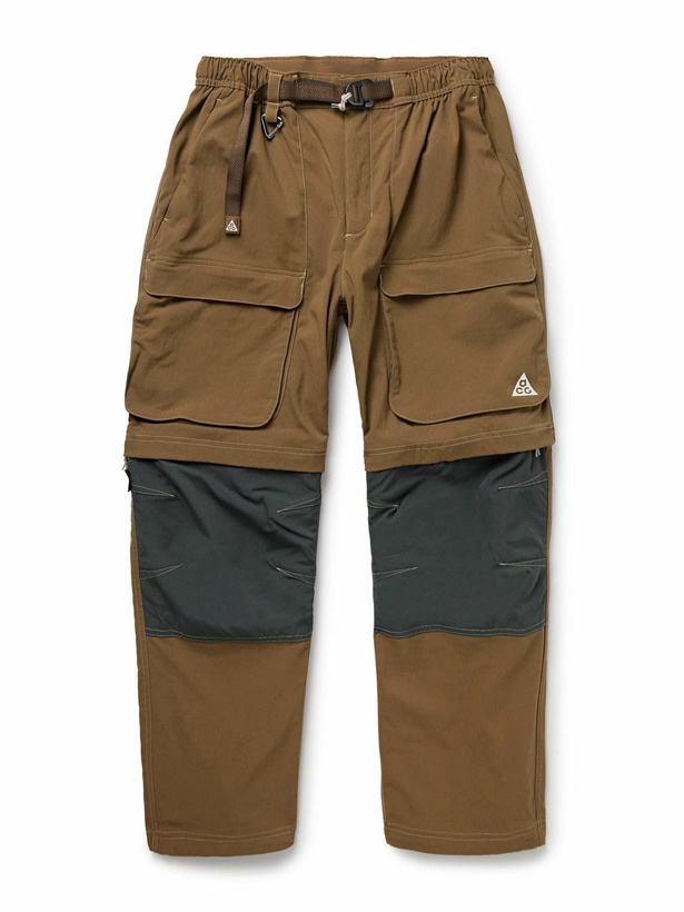Photo: Nike - ACG Smith Summit Straight-Leg Convertible Shell Cargo Trousers - Brown