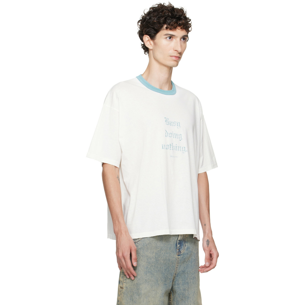 Represent White 'Busy Doing Nothing' T-shirt