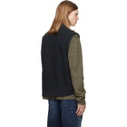 Diesel Black Cotton Ripstop Oval D Patch Vest