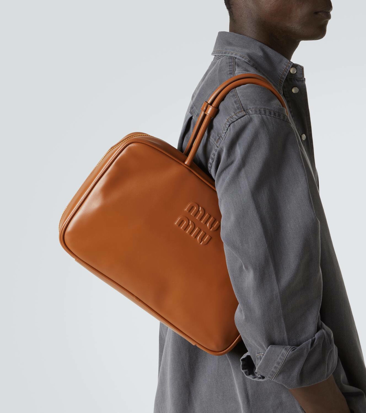 Miu Miu Beau Large leather tote bag Miu Miu