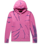 The Elder Statesman - Tie-Dyed Cashmere Zip-Up Hoodie - Pink