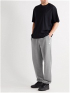 ACNE STUDIOS - Tapered Logo-Appliquéd Cotton-Jersey Sweatpants - Gray