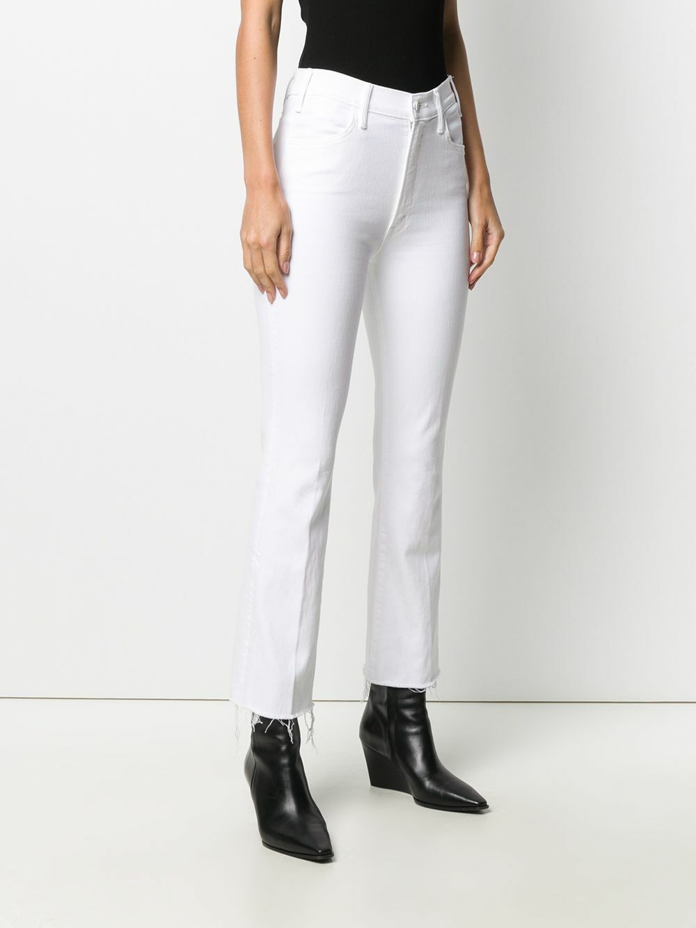 MOTHER The Hustler Frayed Ankle Jeans in Girl Crush, Size 24