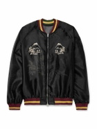 KAPITAL - Souvenir Embroidered Organza Bomber Jacket - Black