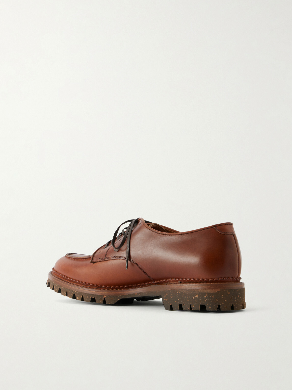 Yuketen - Wadaken Leather Derby Shoes - Brown