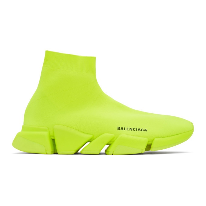 Photo: Balenciaga Yellow Speed 2.0 Sneakers