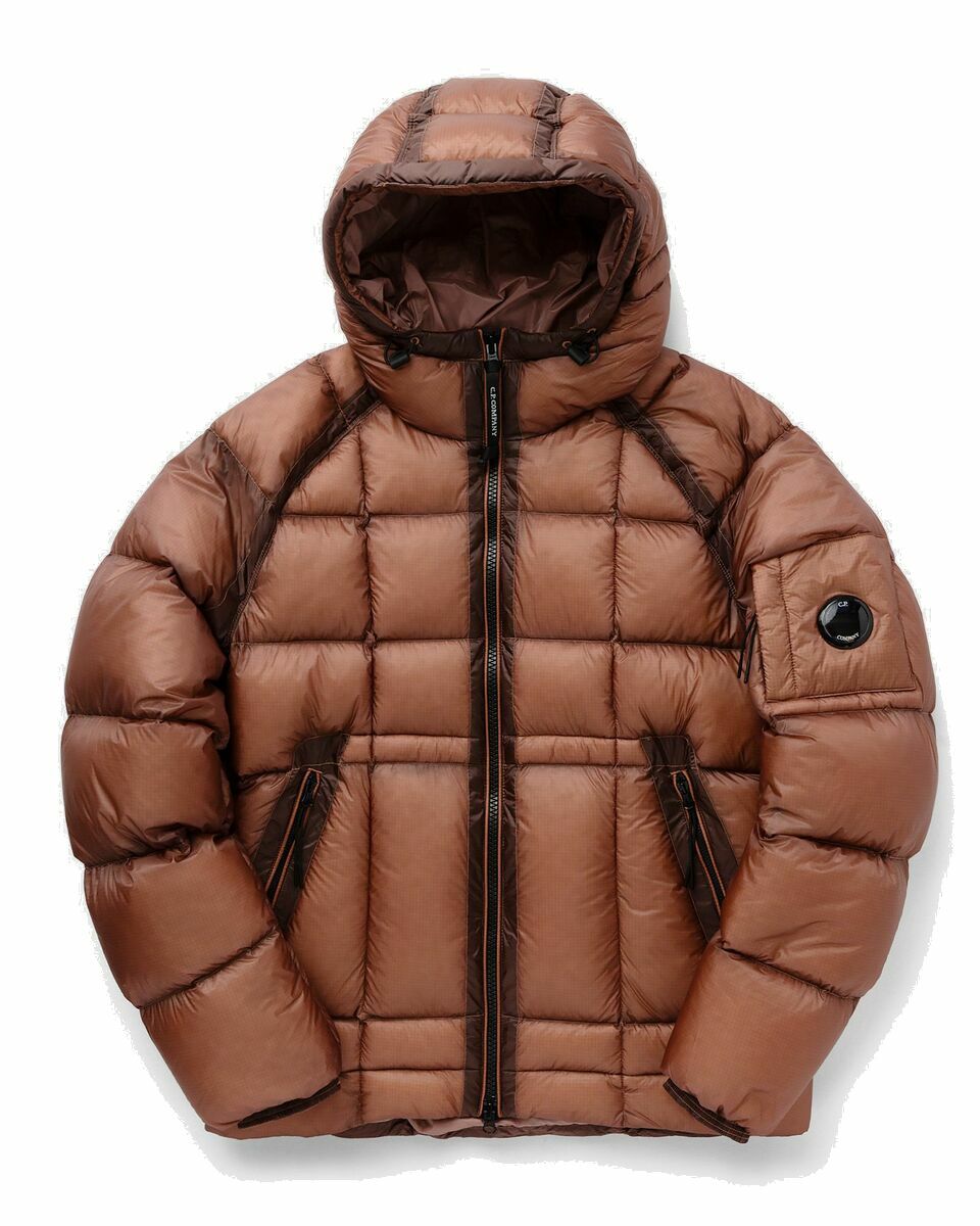 Photo: C.P. Company D.D.Shell Hooded Down Jacket Brown - Mens - Down & Puffer Jackets