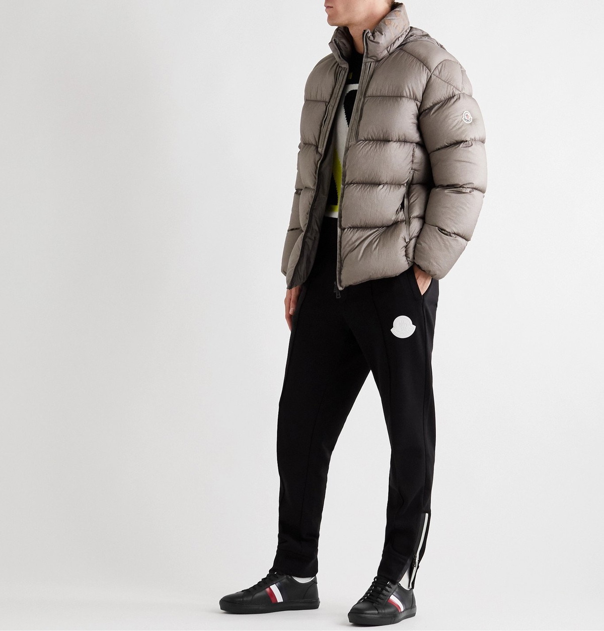 関税込 Moncler Monaco M Leather & Suede Trainers Moncler Men's Monaco M Leather Low-Top Sneakers | Neiman Marcus