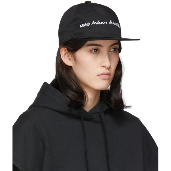 MM6 Maison Margiela Black Logo Cap MM6 Maison Margiela