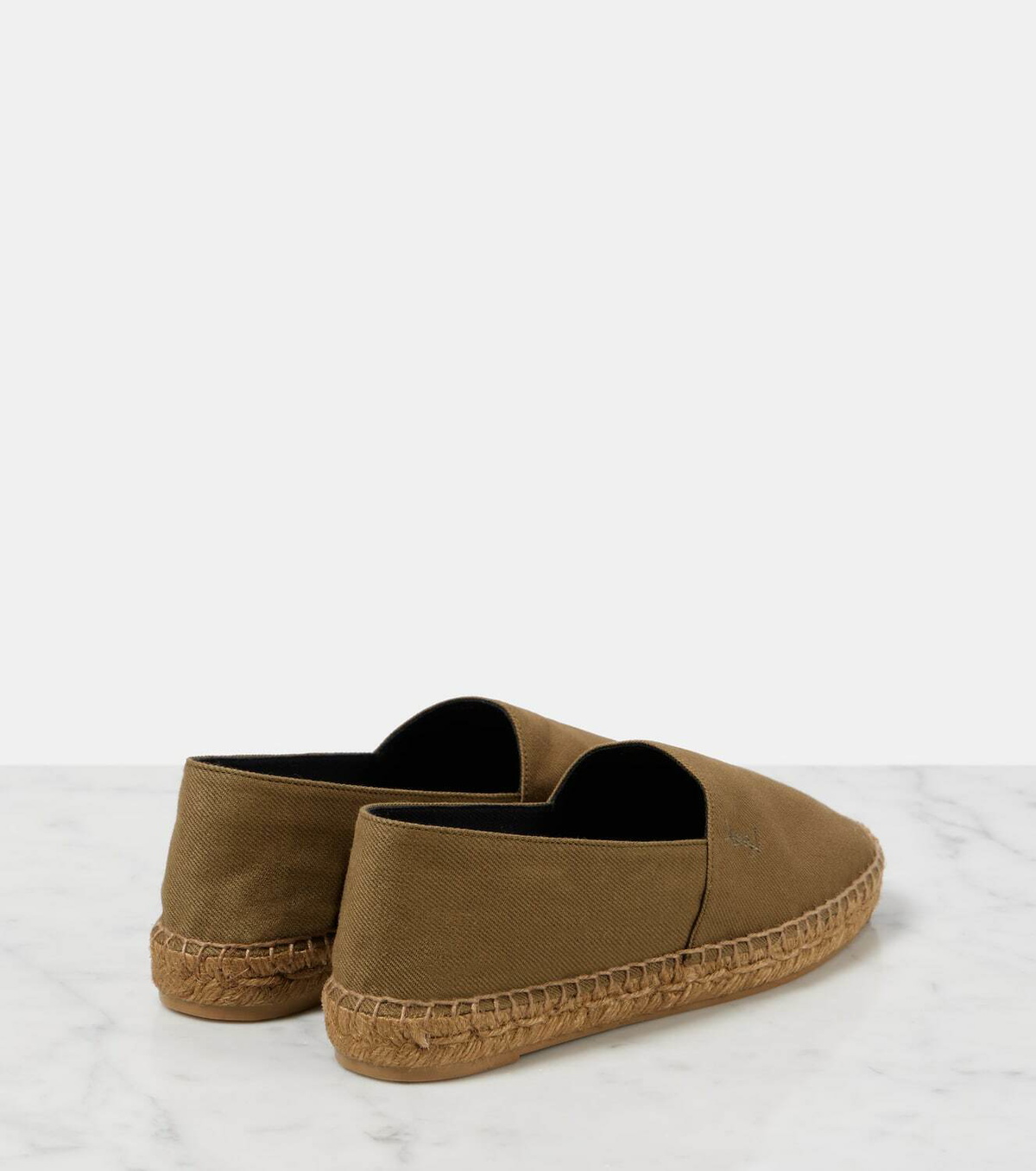 Saint Laurent Cassandre cotton gabardine espadrilles