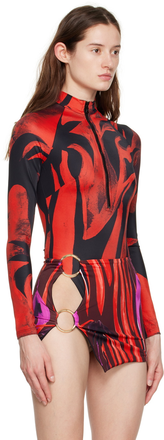 Louisa Ballou Red Spring One-Piece Swimsuit