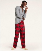 Brooks Brothers Men's Open Plaid Flannel Lounge Pants | Red