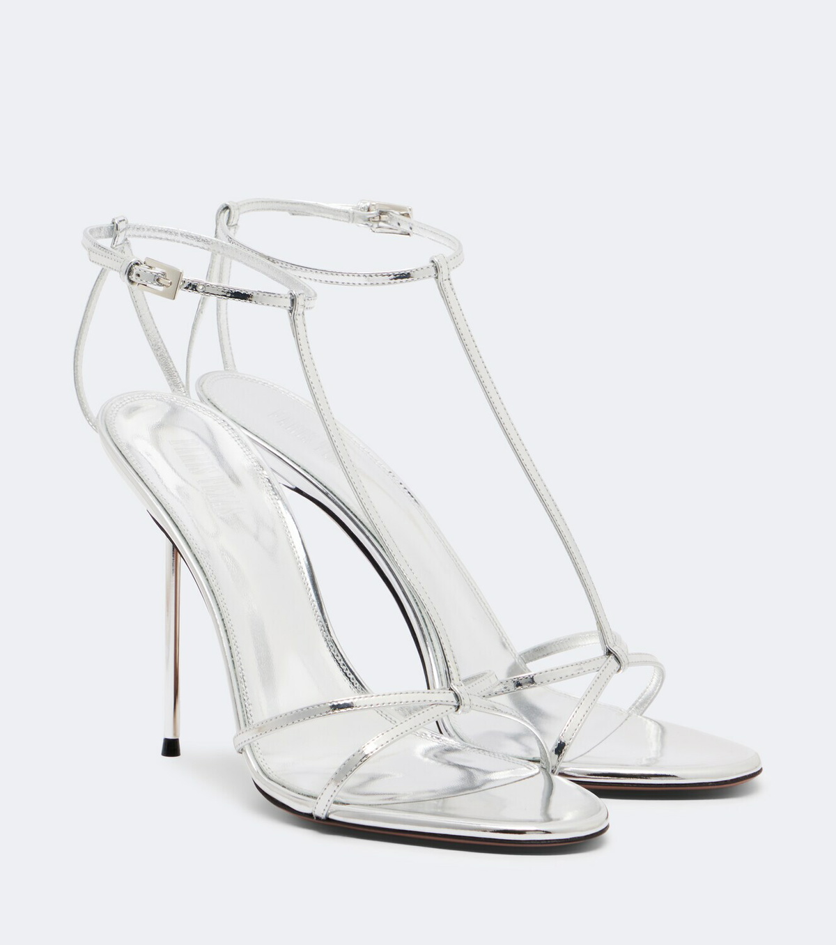 Paris Texas Lidia metallic patent leather sandals