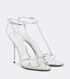 Paris Texas Lidia metallic patent leather sandals