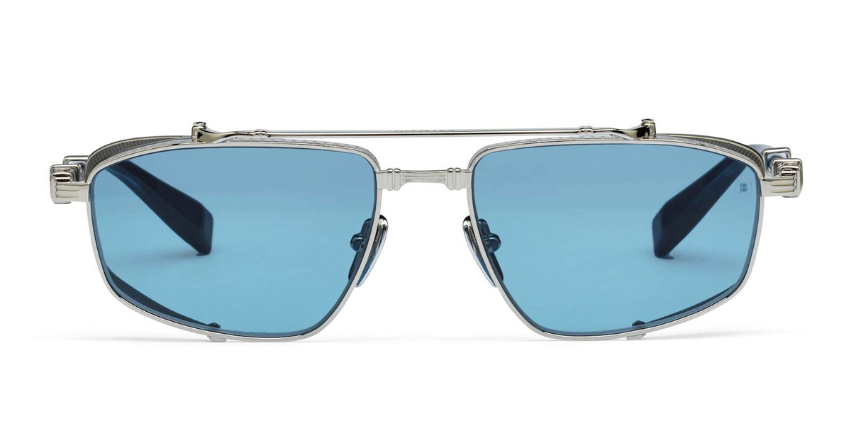 Balmain sunglasses in Blue BALMAIN B V BLUE GOLD — RYG main image 2