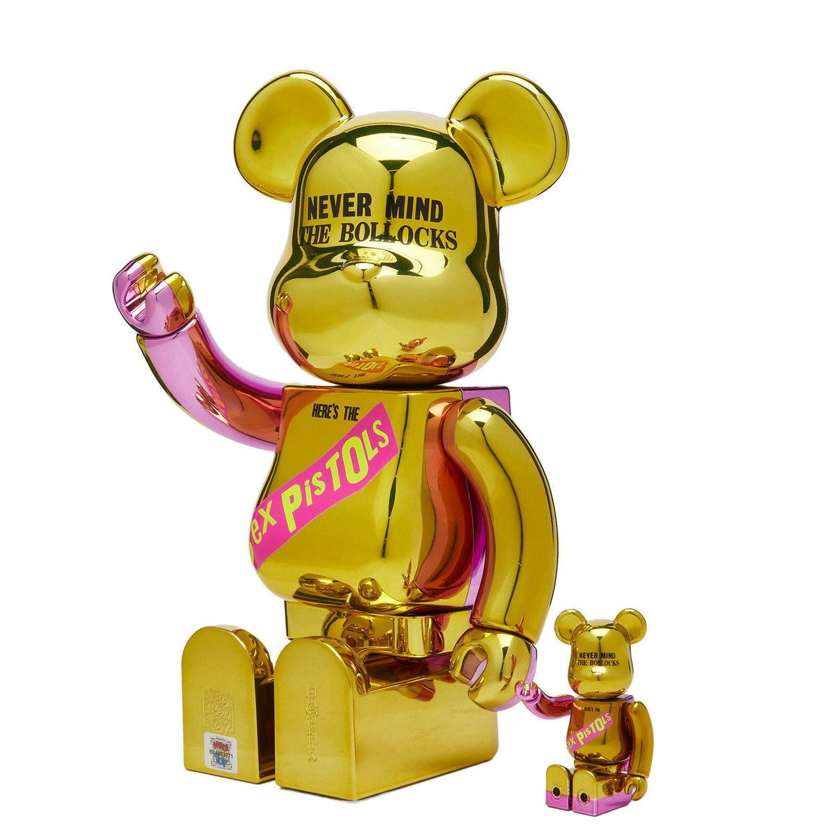 Medicom Sex Pistols Never Mind The Bollocks Chrome Be@rbrick 