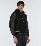 Givenchy Logo leather-trimmed varsity jacket