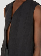 Open Back Sleeveless Jacket in Black