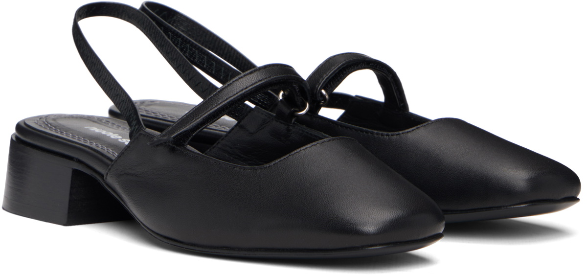 Nicole Saldaña Black Poppy Ballerina Flats
