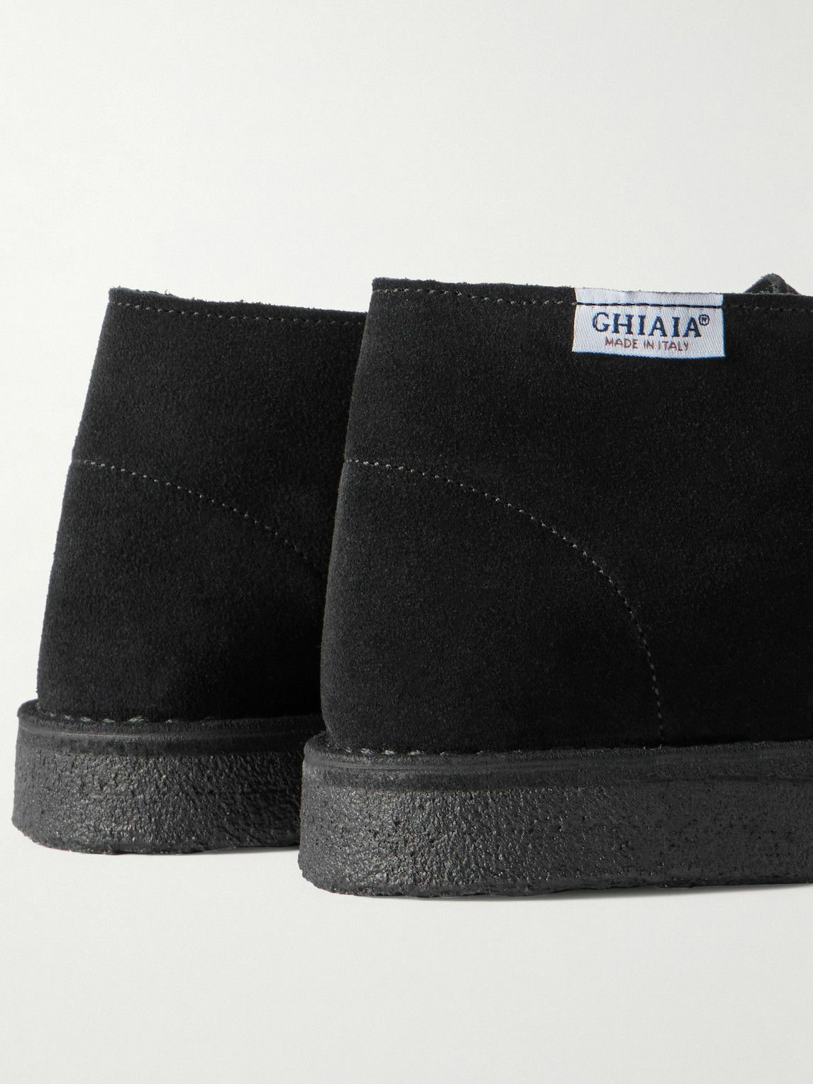 Ghiaia Cashmere - Logo-Appliquéd Suede Desert Boots - Black
