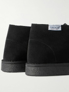 Ghiaia Cashmere - Logo-Appliquéd Suede Desert Boots - Black
