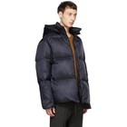 Jil Sander Blue Quilted Down Riversdale Jacket