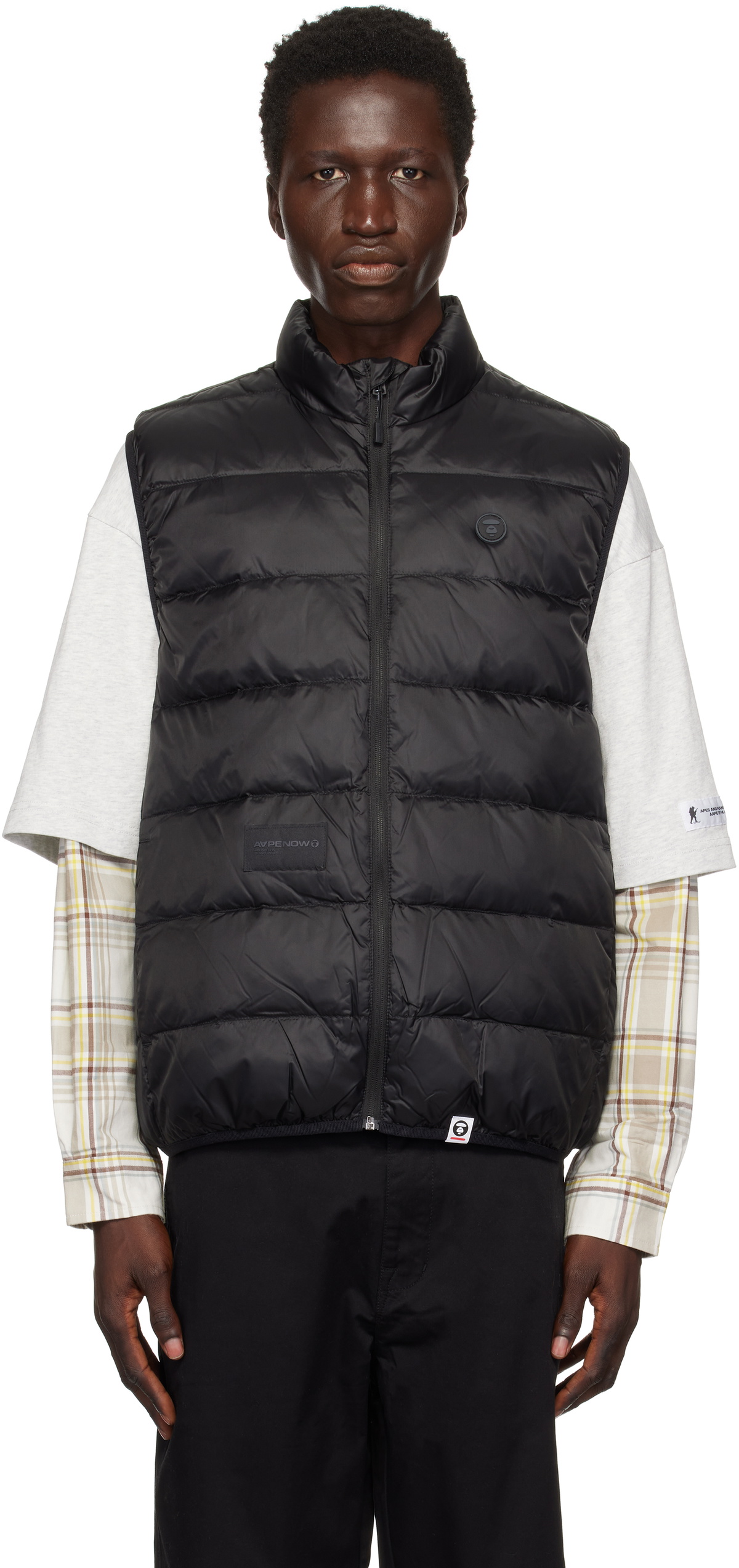 New offers Mens XL Black Aape X By A Bathing Ape Down Vest