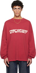 Fear of God ESSENTIALS Red Holiday 90s Long Sleeve T-shirt