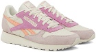 Reebok Classics Off-White & Pink Classic Leather Sneakers