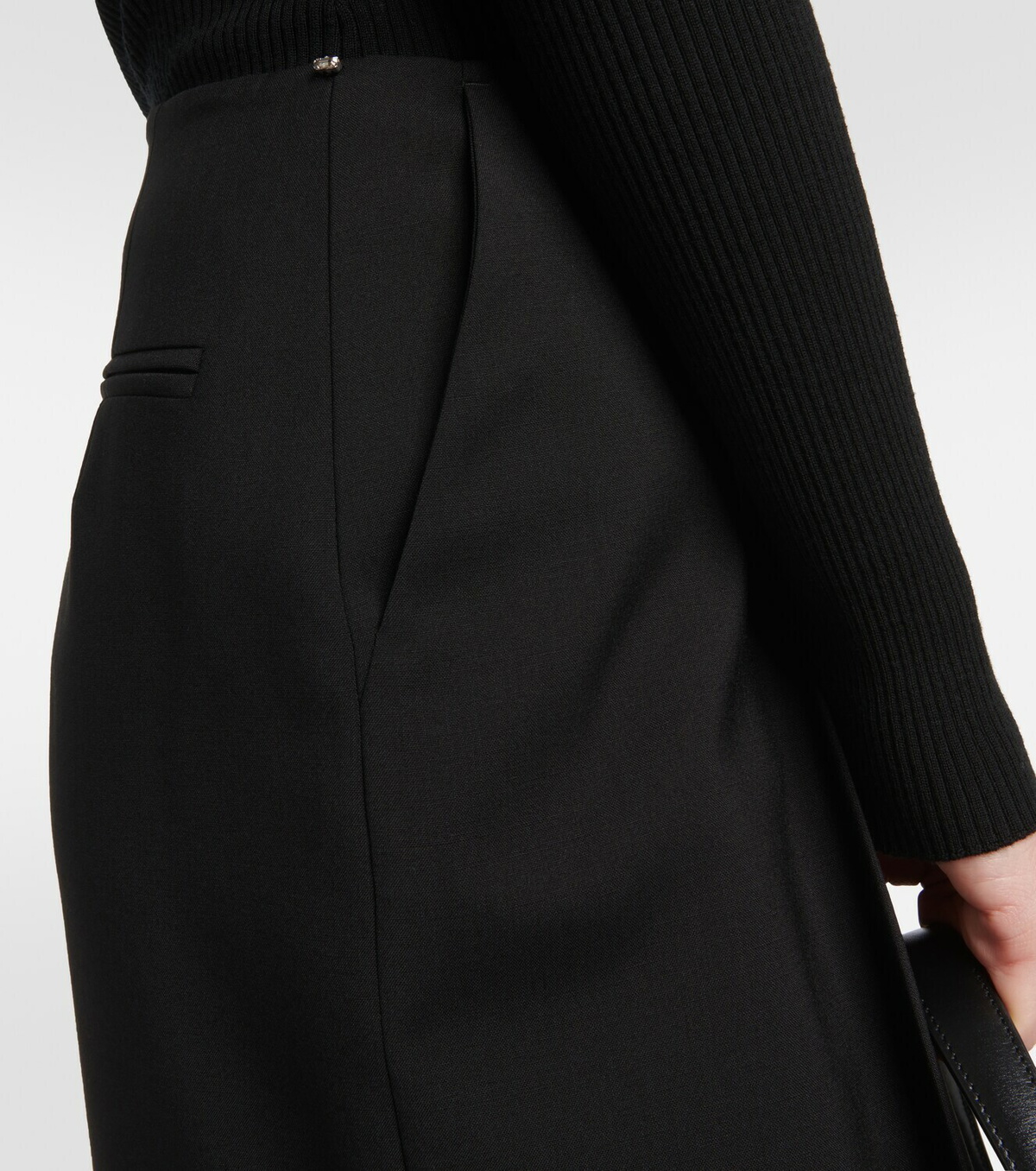 Sportmax Ode virgin wool midi skirt
