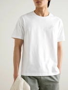 Mr P. - Logo-Appliquéd Organic and Recycled Cotton-Jersey T-Shirt - White